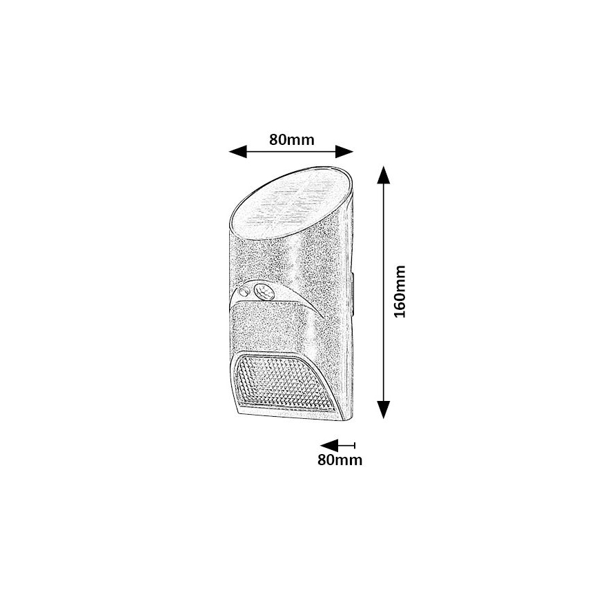 Rabalux - LED Saules enerģijas lampa ar sensoru LED/3,6W/3,7V IP44