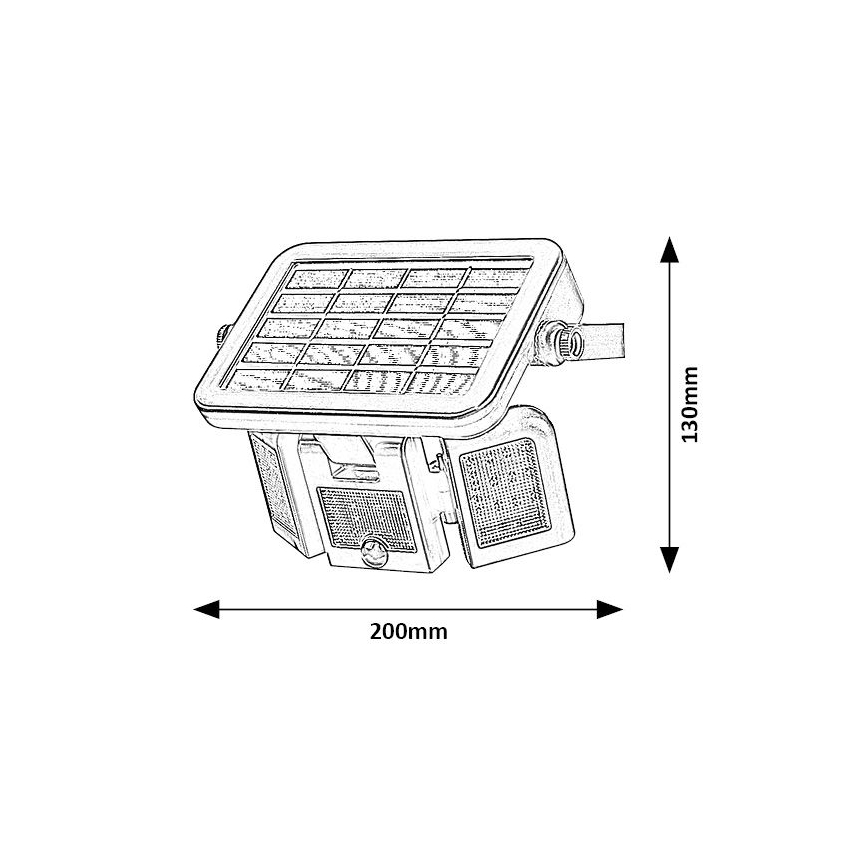 Rabalux - LED Saules enerģijas prožektors ar sensoru LED/9,6W/3,7V IP44