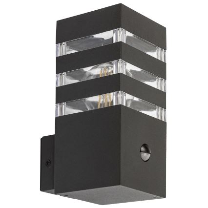 Rabalux - Āra sienas lampa ar sensoru 1xE27/12W/230V IP44