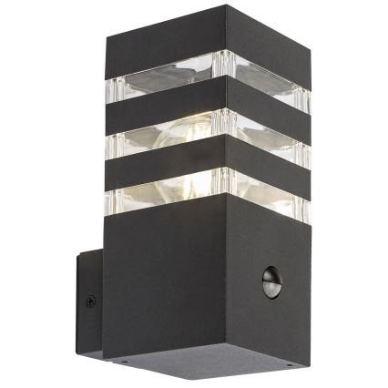 Rabalux - Āra sienas lampa ar sensoru 1xE27/12W/230V IP44