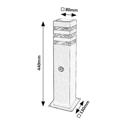 Rabalux - Āra lampa ar sensoru 1xE27/12W/230V IP44