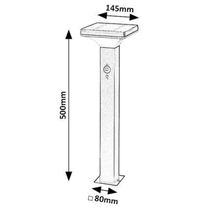 Rabalux - LED Saules enerģijas lampa ar sensoru LED/4W/3,7V IP44 melna