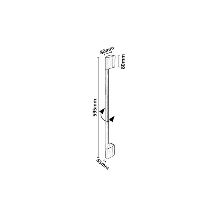 Rabalux - LED āra sienas gaismeklis LED/8W/230V IP54 59,5 cm melns