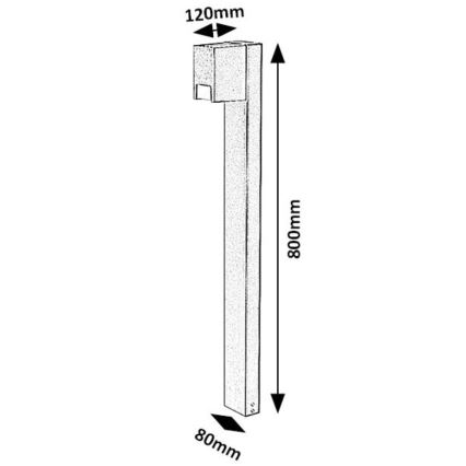 Rabalux - Āra lampa 1xGU10/7W/230V IP44 melna