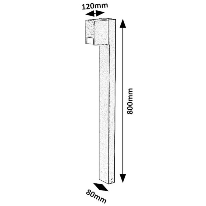 Rabalux - Āra lampa 1xGU10/7W/230V IP44 melna