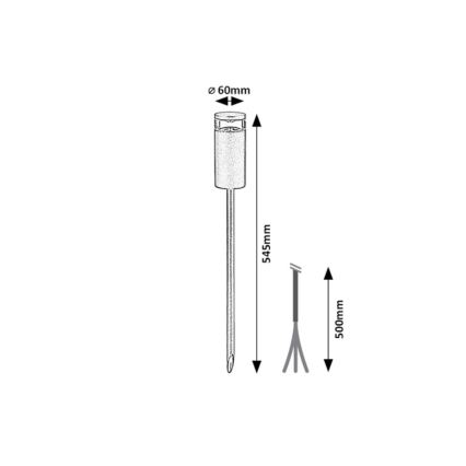Rabalux - Āra lampa 1xGU10/10W/230V IP54 54,5 cm antracīta krāsā