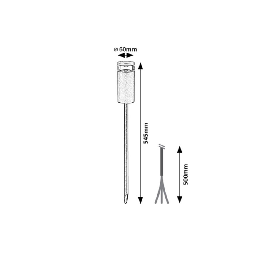 Rabalux - Āra lampa 1xGU10/10W/230V IP54 54,5 cm antracīta krāsā