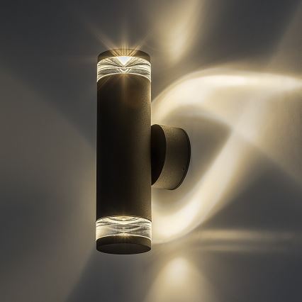 Rabalux - Āra sienas gaismeklis 2xGU10/10W/230V IP54 antracīts