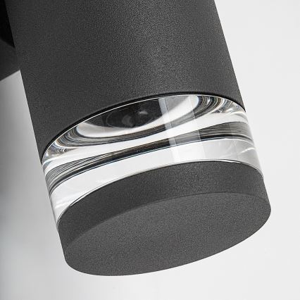 Rabalux - Āra sienas gaismeklis 2xGU10/10W/230V IP54 antracīts