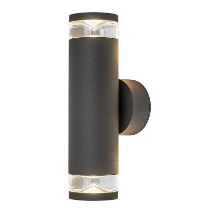 Rabalux - Āra sienas gaismeklis 2xGU10/10W/230V IP54 antracīts