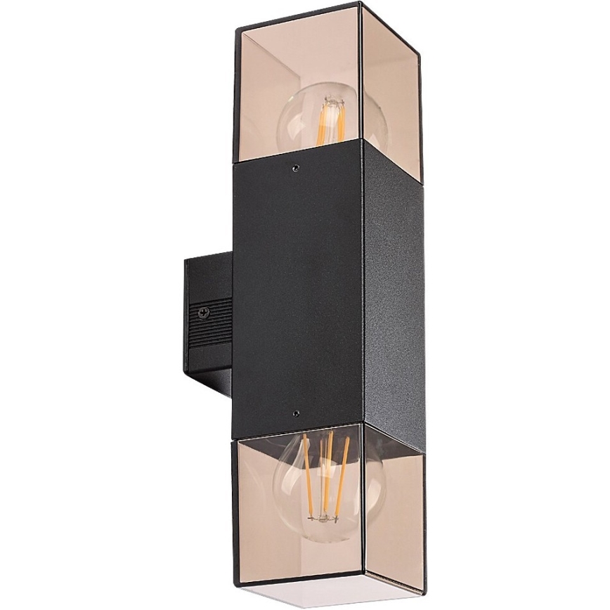 Rabalux - Āra sienas lampa 2xE27/60W/230V IP54 melna
