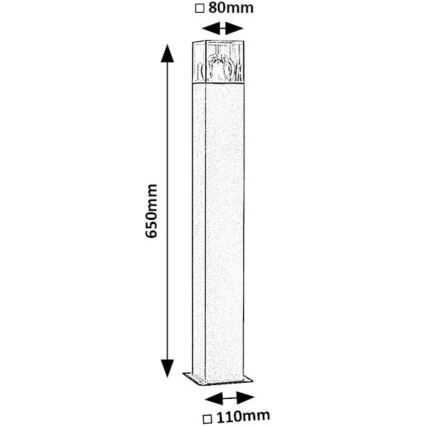 Rabalux - Āra lampa 1xE27/60W/230V IP54 melna