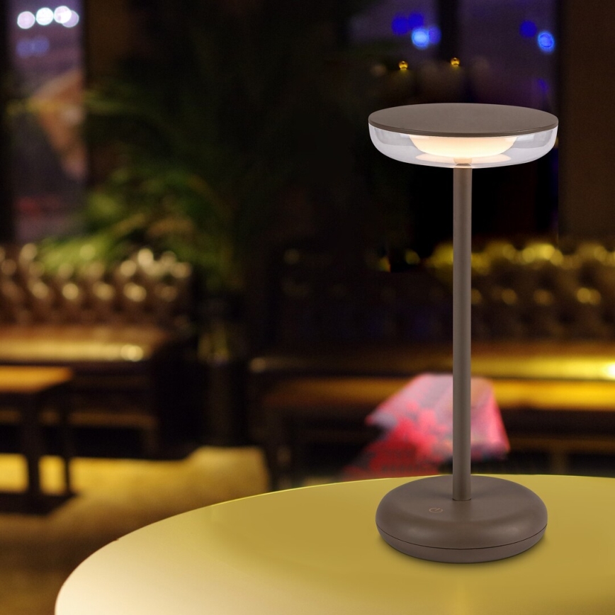 Rabalux - LED Aptumšojama uzlādējama āra lampa LED/6W/5V IP44 1800 mAh brūna