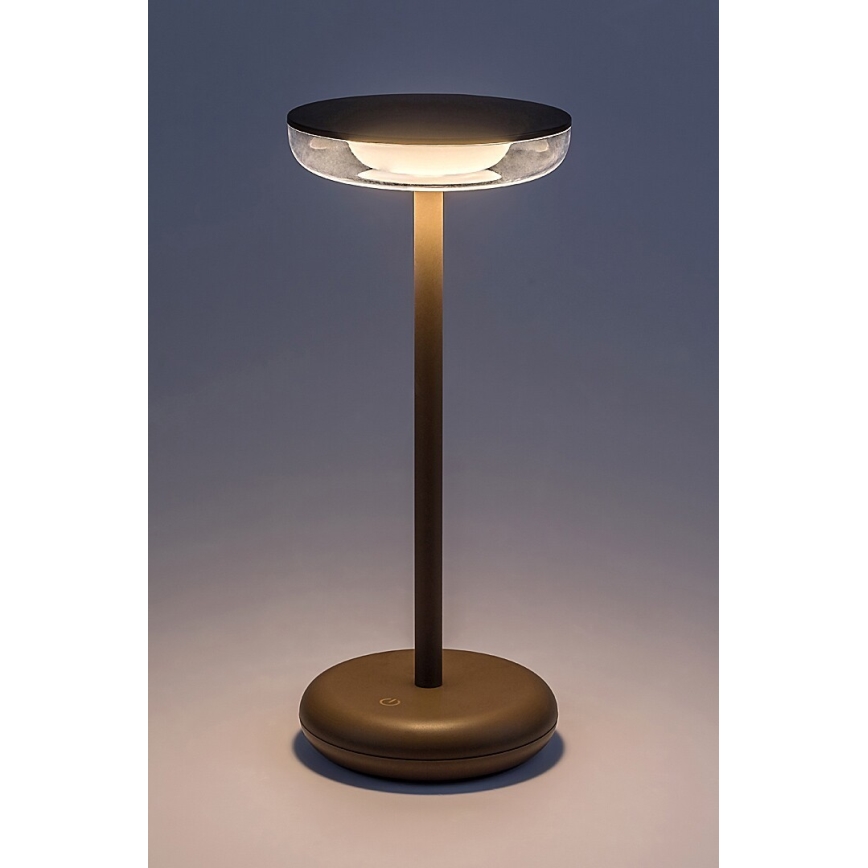 Rabalux - LED Aptumšojama uzlādējama āra lampa LED/6W/5V IP44 1800 mAh brūna