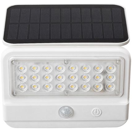 Rabalux - LED Saules enerģijas sienas lampa ar sensoru LED/7W/3,7V IP54 balta