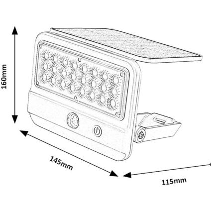 Rabalux - LED Saules enerģijas sienas lampa ar sensoru LED/7W/3,7V IP54 balta