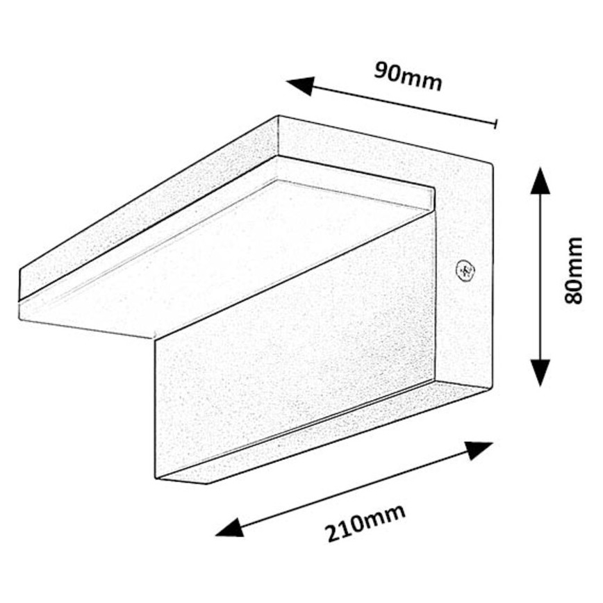 Rabalux - LED Āra sienas lampa LED/10W/230V IP54 melna