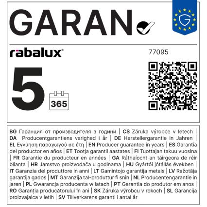 Rabalux - LED Āra sienas lampa LED/10W/230V IP54 melna