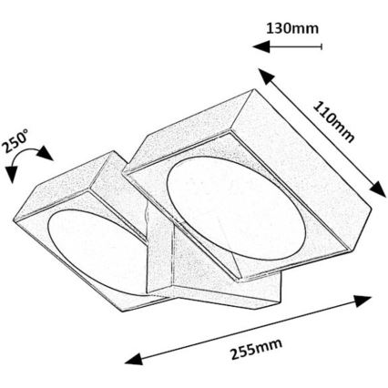 Rabalux - LED Āra elastīga sienas lampa 2xLED/7W/230V IP54 antracīta