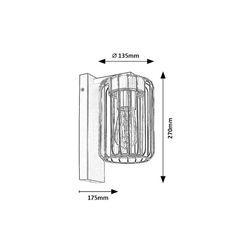 Rabalux - Āra sienas lampa 1xE27/40W/230V IP44