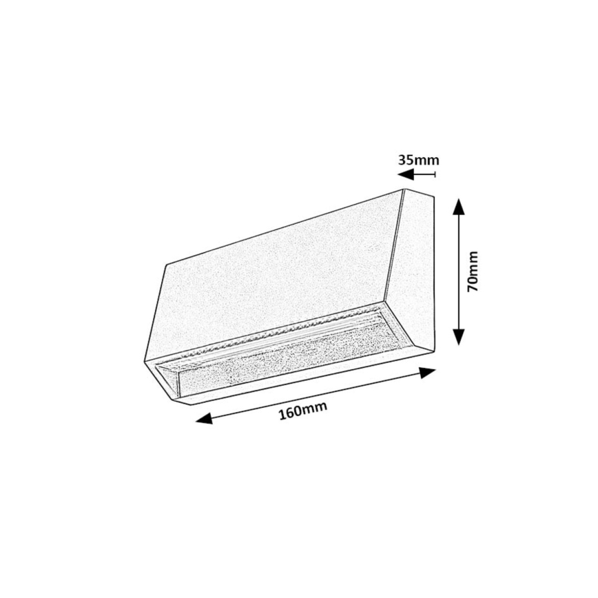 Rabalux - LED Āra sienas lampa LED/3W/230V IP54