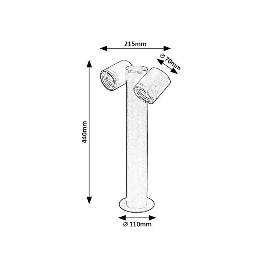 Rabalux - Āra lampa 2xGU10/35W/230V IP44