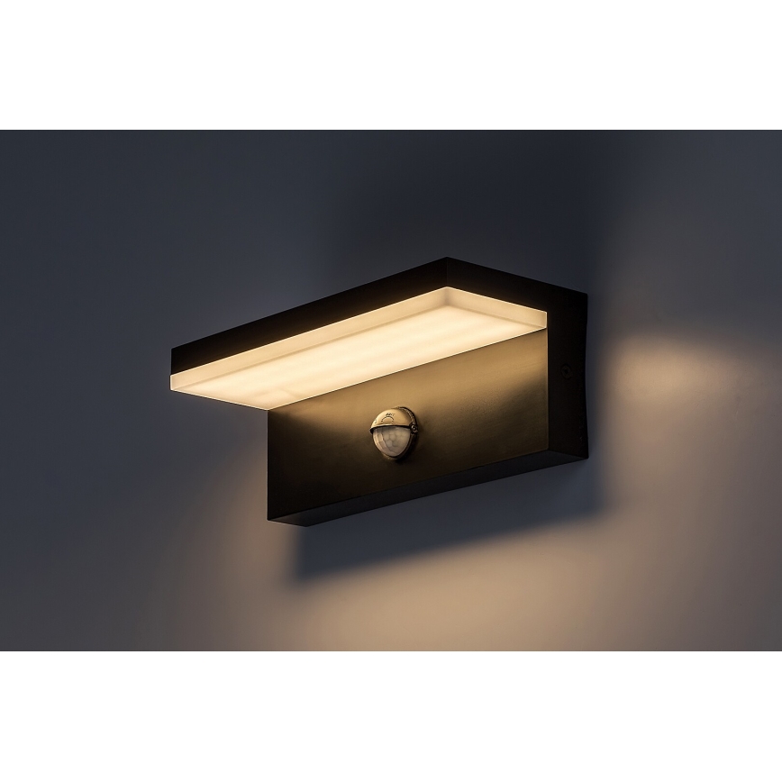 Rabalux - LED Āra sienas lampa ar sensoru LED/9W/230V 2700/4000/6500K IP54 melna