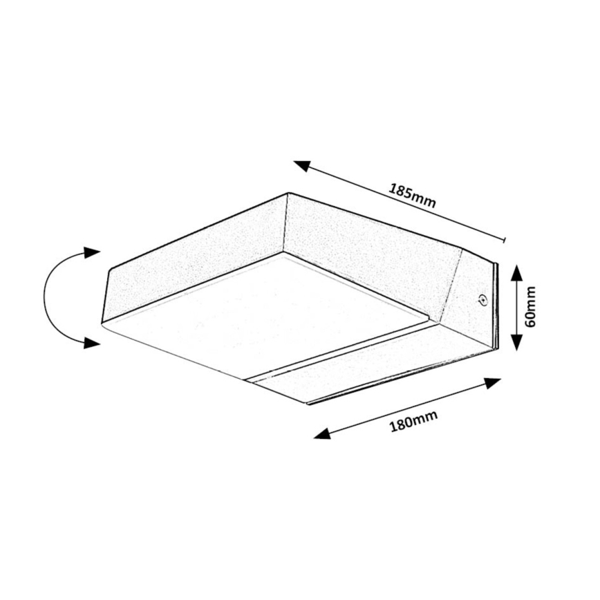 Rabalux - LED Āra sienas lampa LED/14W/230V 2700/4000/6500K IP54