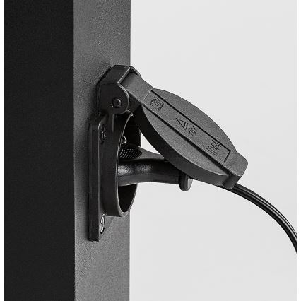Rabalux - Āra lampa ar kontaktligzdu 1xE27/12W/230V IP44