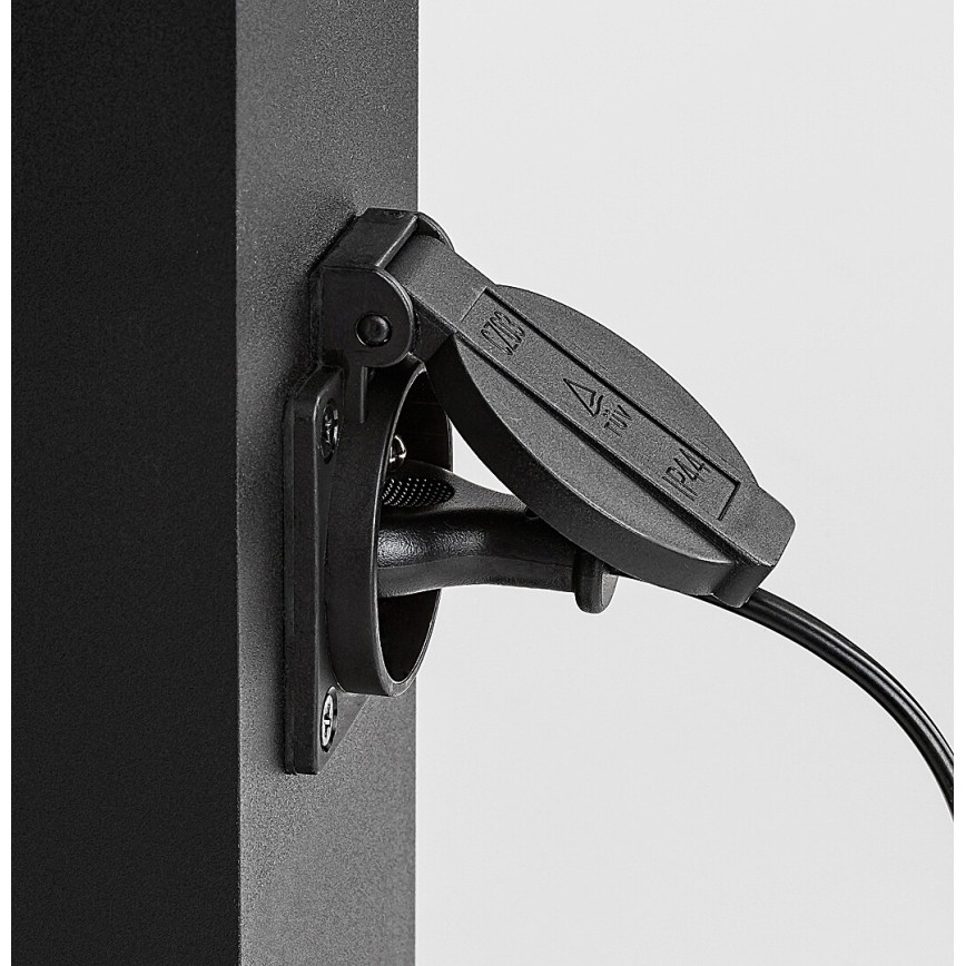 Rabalux - Āra lampa ar kontaktligzdu 1xE27/12W/230V IP44