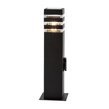 Rabalux - Āra lampa ar kontaktligzdu 1xE27/12W/230V IP44