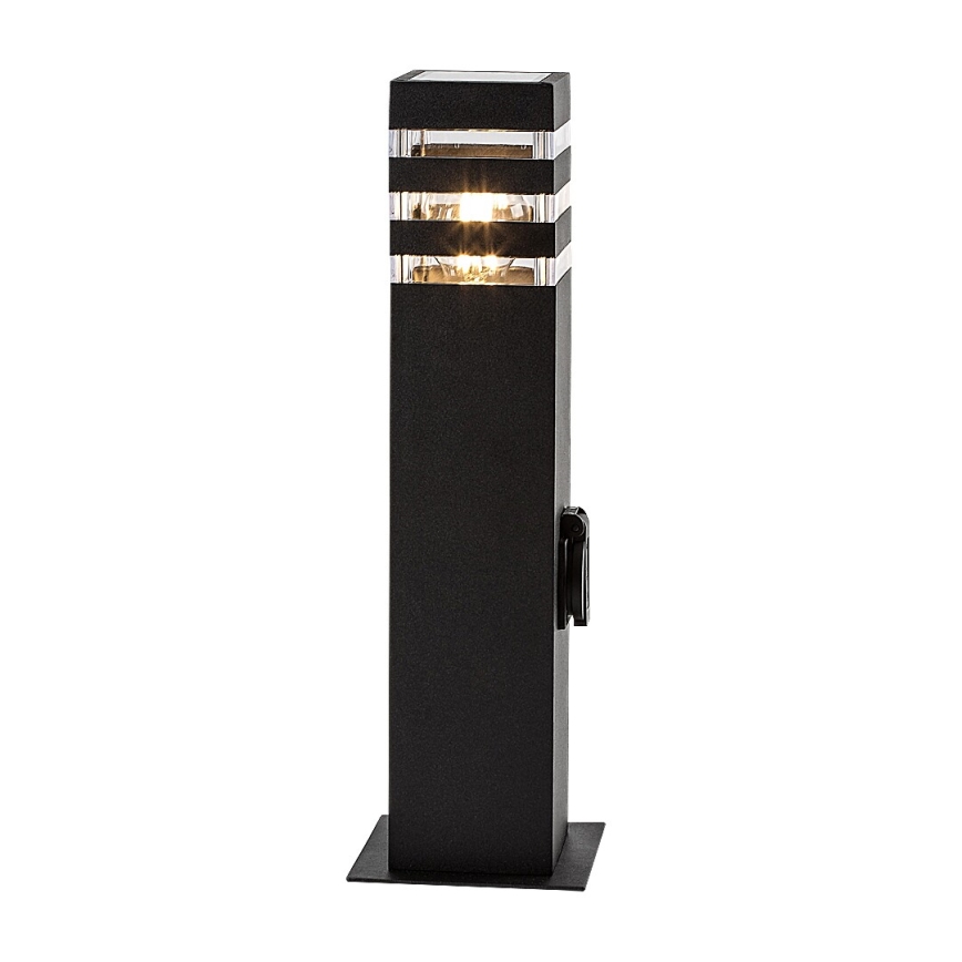 Rabalux - Āra lampa ar kontaktligzdu 1xE27/12W/230V IP44