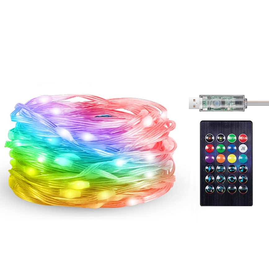 Rabalux - LED RGB Josla LED/3,2W/5V 10m IP44 Wi-Fi + tālvadības pults