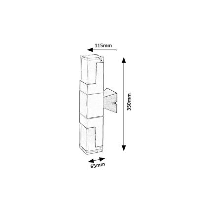 Rabalux - LED Āra sienas lampa LED/12W/230V 2700/4000/6000K IP54