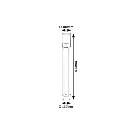 Rabalux - LED Āra lampa LED/12W/230V IP44 80 cm