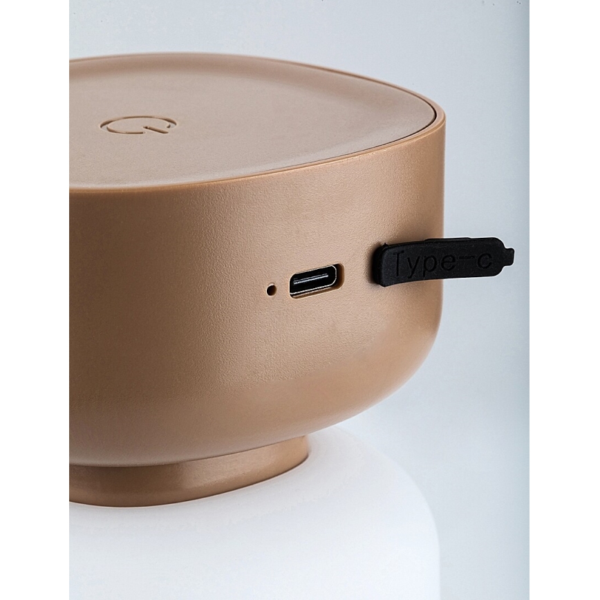 Rabalux - LED Aptumšojama āra skārienvadāma uzlādējama galda lampa LED/3W/5V IP44 brūna