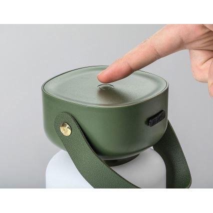 Rabalux - LED Aptumšojama āra skārienvadāma uzlādējama galda lampa LED/3W/5V IP44 zaļa