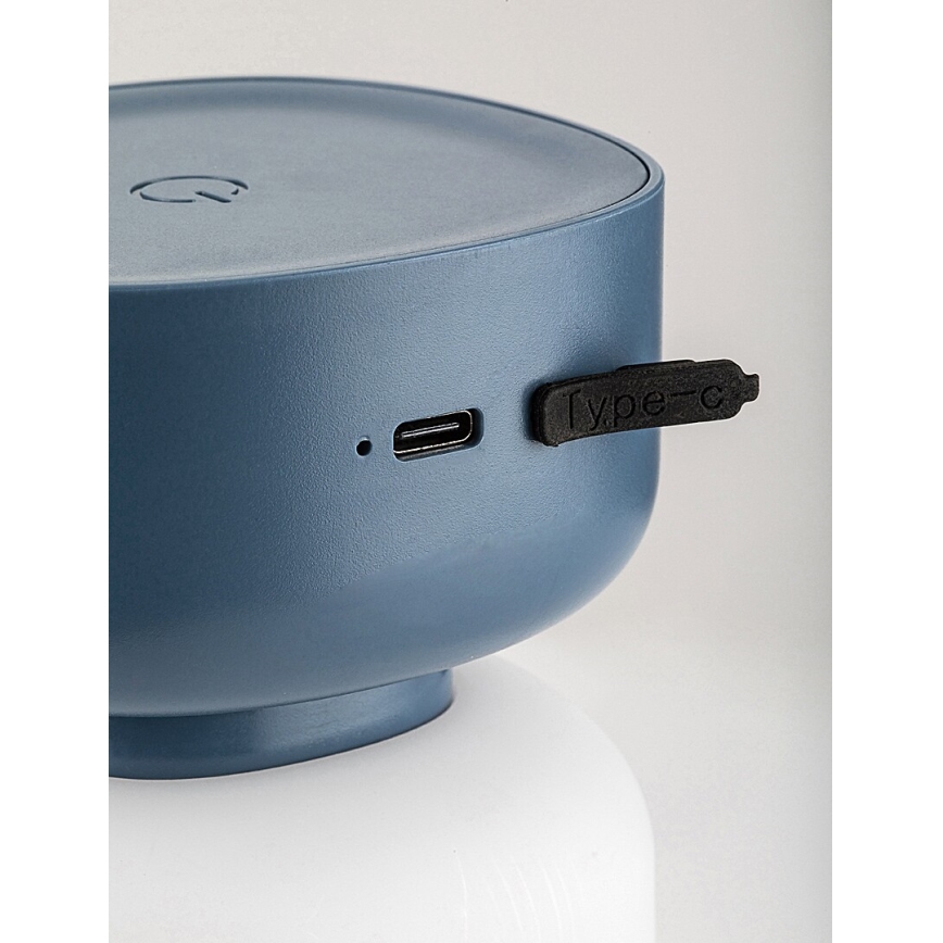 Rabalux - LED Aptumšojama āra skārienvadāma uzlādējama galda lampa LED/3W/5V IP44 zila