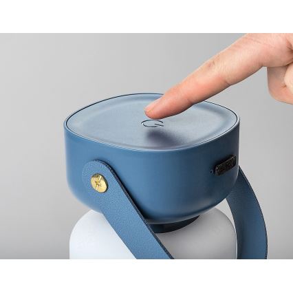 Rabalux - LED Aptumšojama āra skārienvadāma uzlādējama galda lampa LED/3W/5V IP44 zila