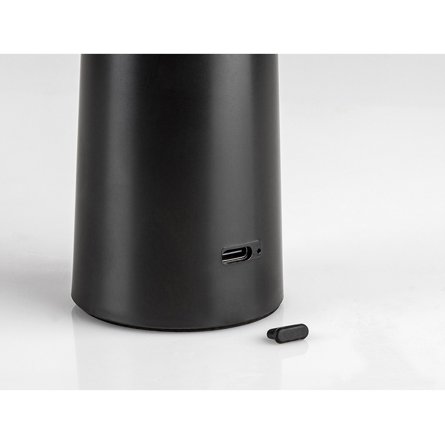 Rabalux - LED Aptumšojama uzlādējama skārienvadāma galda lampa POLPERRO LED/3W/3,7V 1200mAh melna