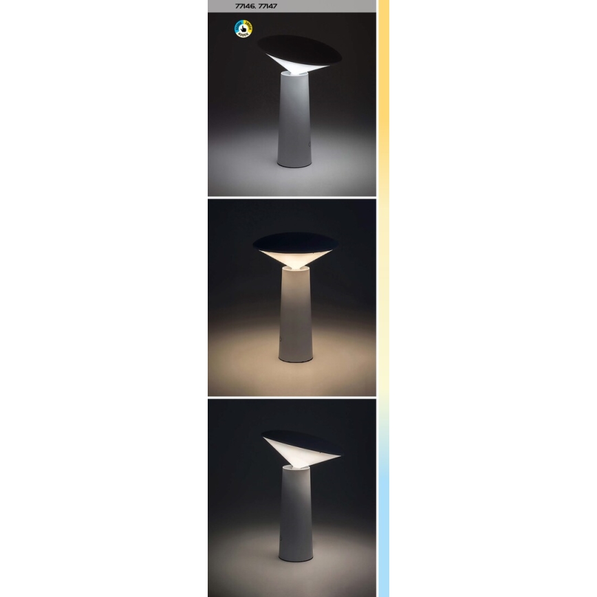 Rabalux - LED Aptumšojama uzlādējama skārienvadāma galda lampa POLPERRO LED/3W/3,7V 1200mAh melna