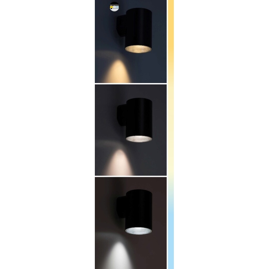 Rabalux - LED Āra sienas lampa LED/9W/230V 2700/4000/6500K IP65 melna
