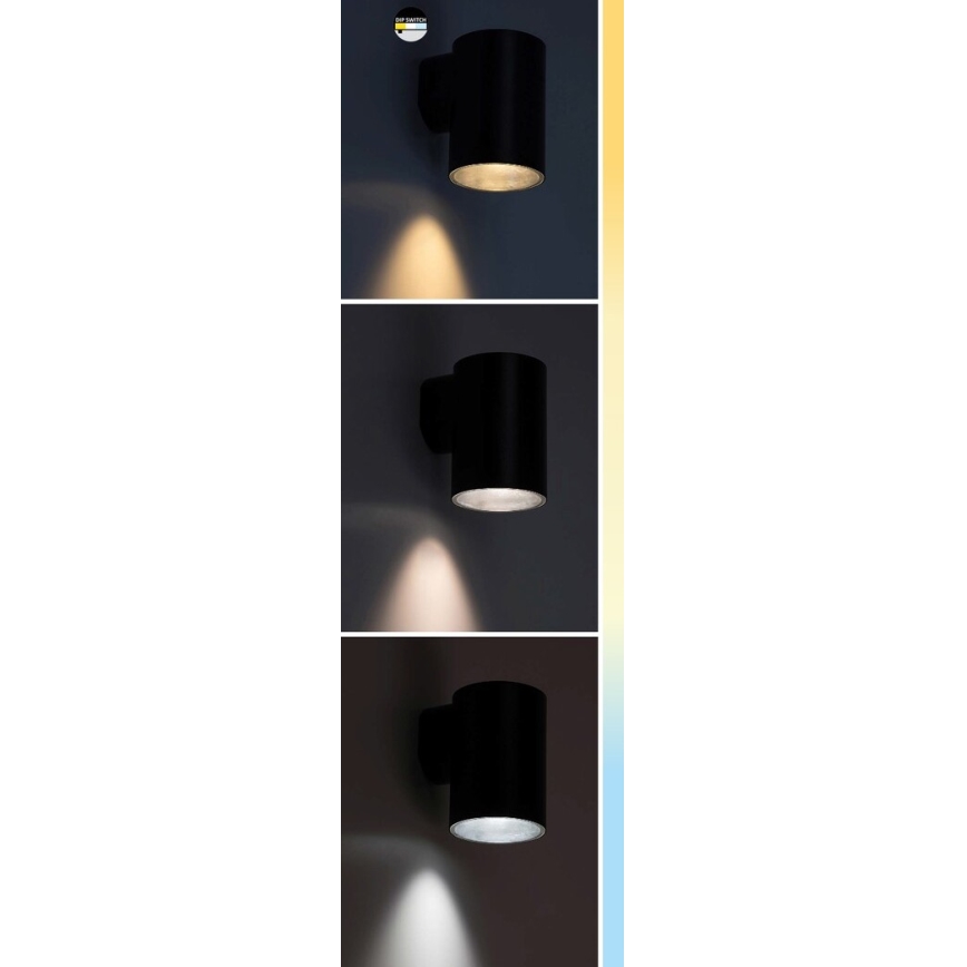 Rabalux - LED Āra sienas lampa LED/18W/230V 2700/4000/6500K IP65 melna