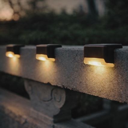 Rabalux - 4 gab. LED saules sienas gaismekļi ar krēslas sensoru LED/0,06W/1,2V 300 mAh IP44