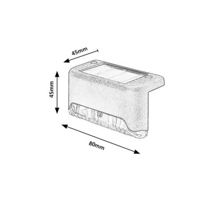 Rabalux - 4 gab. LED saules sienas gaismekļi ar krēslas sensoru LED/0,06W/1,2V 300 mAh IP44