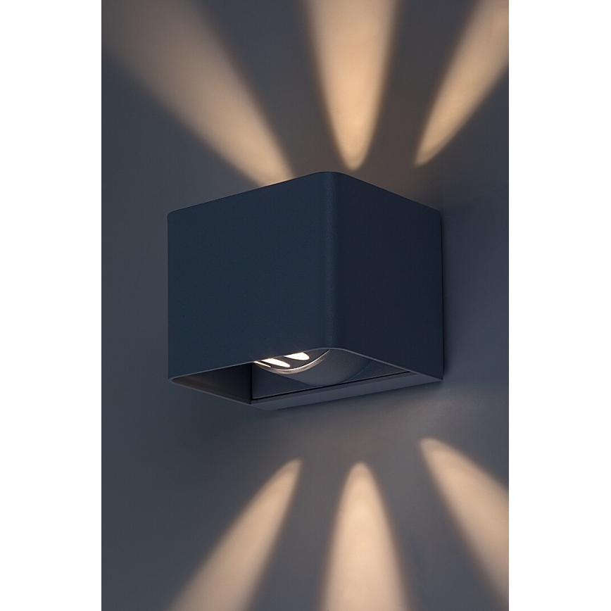 Rabalux - LED Āra sienas lampa LED/10W/230V IP54 pelēka
