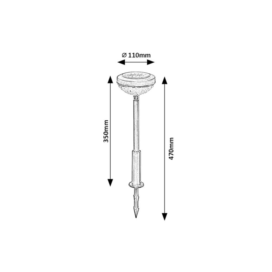 Rabalux - LED RGB Saules eneģijas lampa LED/0,1W/1,2V 600mAh IP44