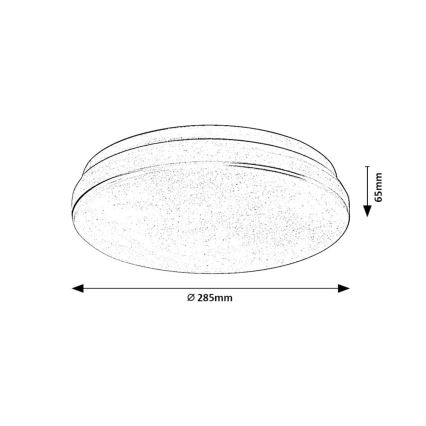 Rabalux - LED griestu gaismeklis vannas istabai LED/18W/230V 3000/4000/6000K IP44 Ø 28,5 cm