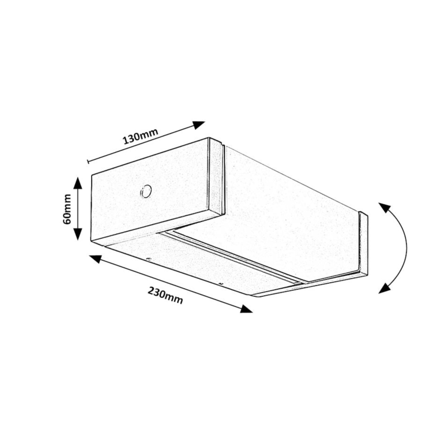 Rabalux - LED Āra sienas lampa LED/18W/230V IP54