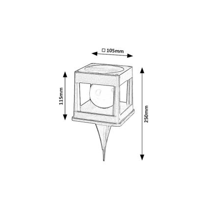 Rabalux - LED Saules enerģijas lampa LED/0,3W/3,7V IP44